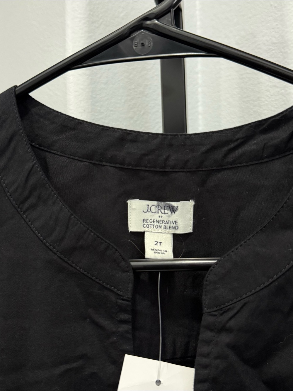NWT!! J. CREW Factory Popover Dress Solid Black Travel Vacation Size 2T Tall - Picture 4 of 6